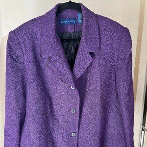 Karen Scott Womens Purple Jacket